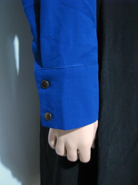 Čierno - modrá blúza - šaty, l