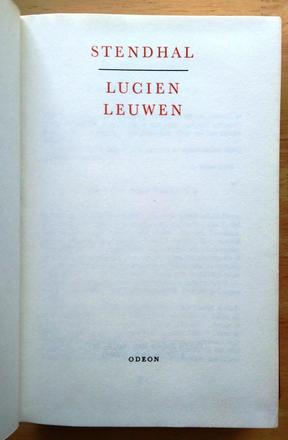Lucien leuwen , stendhal,