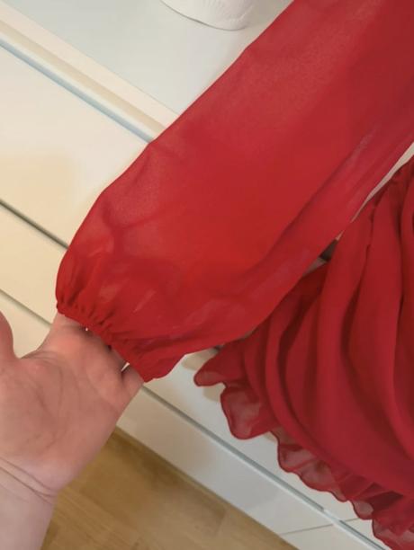 Červené elegantné šaty wrap efekt sexy party, l