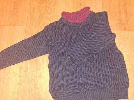 Pulóver so všitým límcom, f&f,104