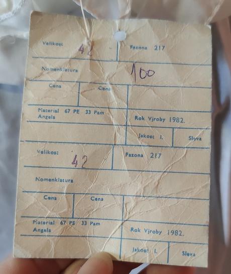 Biela retro nočná košela,