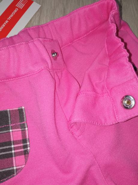 Dievčenské ružové tepláky 6-9 mes., original marines,68