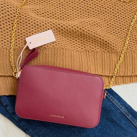 Coccinelle crossbody s retiazkou bordová, originál, coccinelle