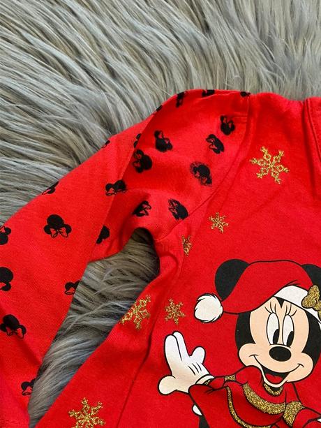 Dievčenské tričko minnie a mickey vianoce (80), pepco,80