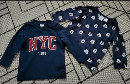 2x tričko h&m na 4 až 6 mesiacov, h&m,68