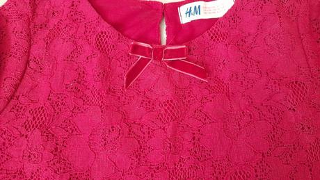 Nádherné červene šaty, h&m,122