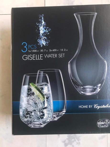 Karafa a 2 ks poháre bohemia,