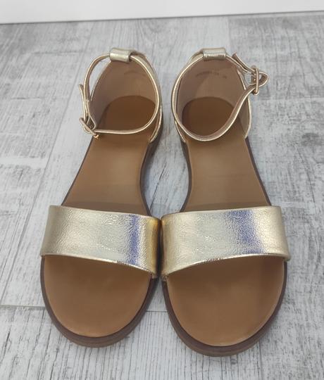 Zlaté sandále bez opätku, 38