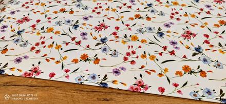 Bavlna režná - lúčne kvety - cena za 10 centimetro, 