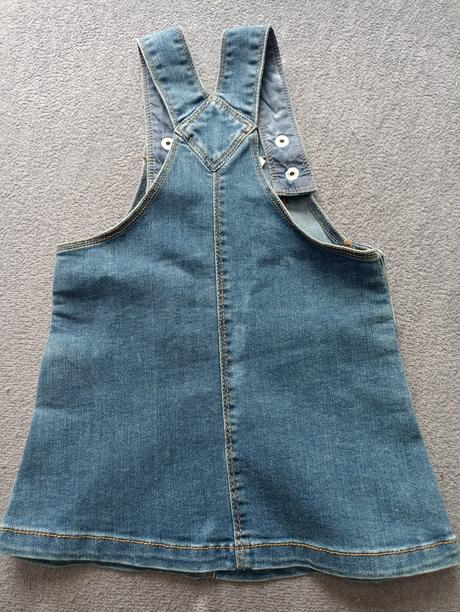 Hm riflova suknicka na traky, velkost 74, h&m,74