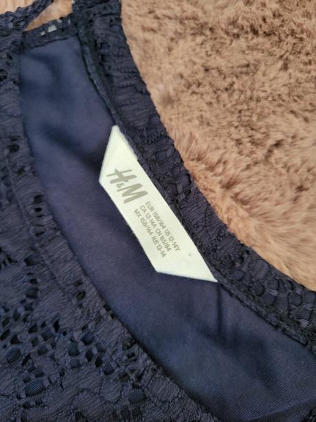 158/164 čipkované saty, h&m,158