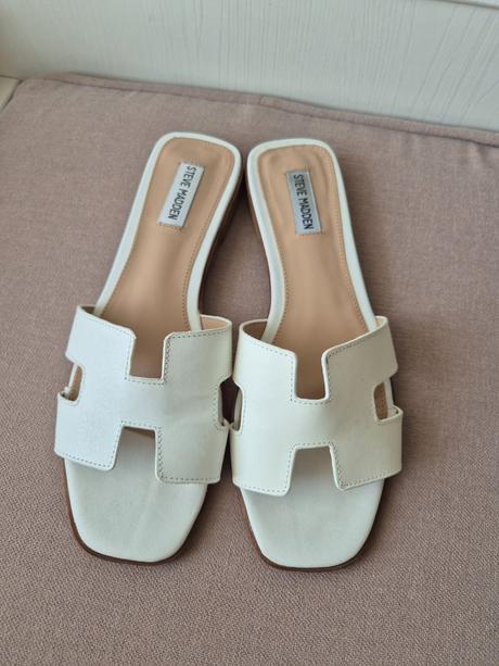 Steve madden dámske biele šľapky / sandále veľ. 41, steve madden,41