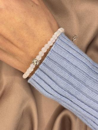 Náramok z opalitu so štrasovou korálkou,