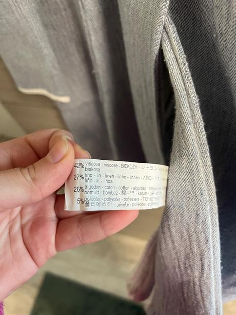 Kabát z ľanovej zmesi, zara,xs