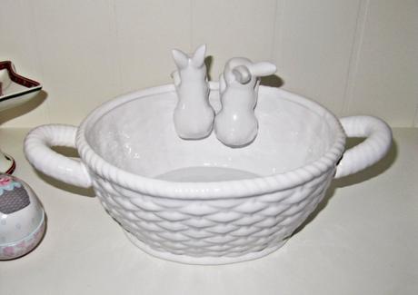 Keramika - veľkonočná misa zajace, 