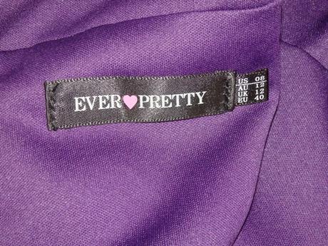 Kvalitné tmavofialové spoločenské šaty, ever-pretty,40