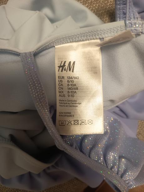 Jednodielne plavky elsa, h&m,134