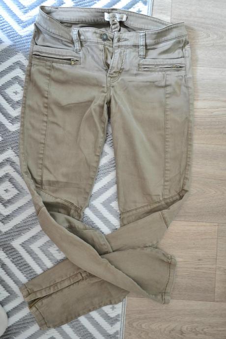 H&m elastické rifle xs/m, h&m,s