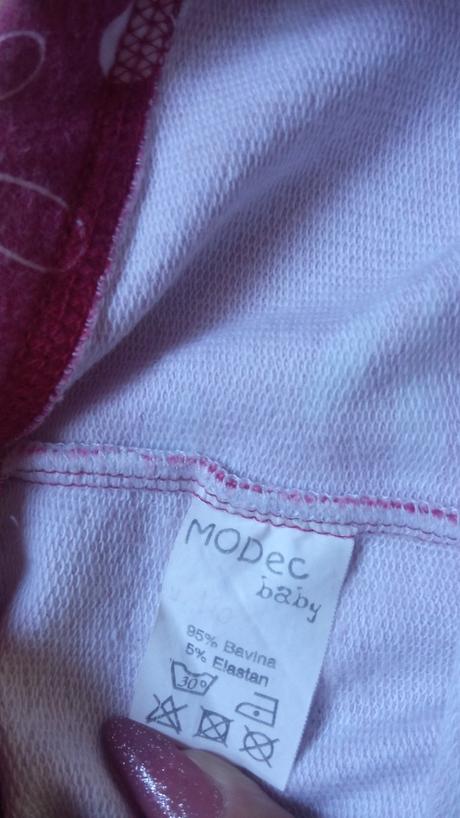 Bavlnené červené legínky, 128