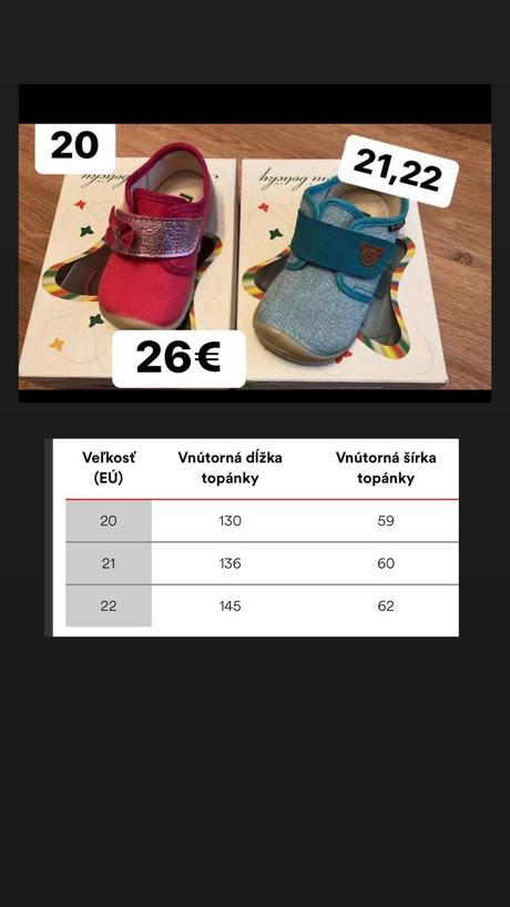 Fare bare platenky, fare,20 / 21 / 22