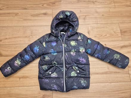 Zimna bunda h&m jednorozci 140, h&m,134