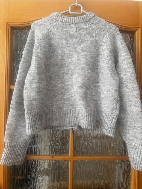 Šedý svetrík na zips, sinsay,m