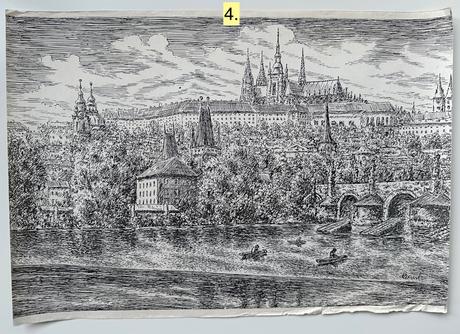 4 kresby od ornsta františka za 100eur,