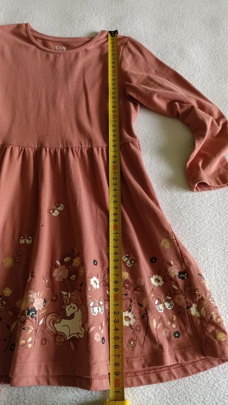 3x šaty s dlhým rukávom c&a veľ.116, c&a,116