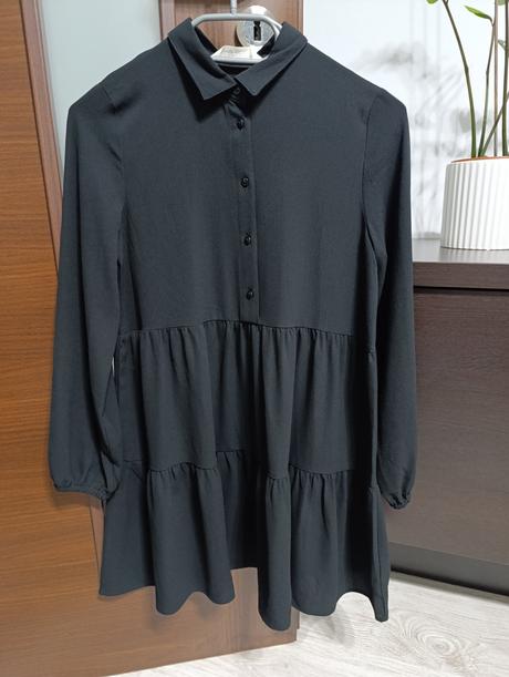 Čierna tunika/šaty, h&m,146
