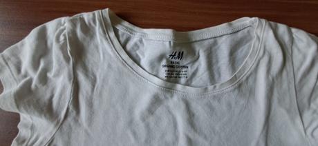Biele tričko 122/128, h&m,122