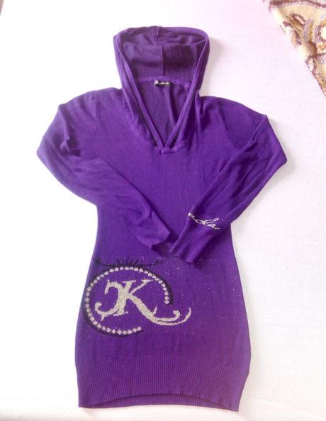 Fialový  pulóver, xs