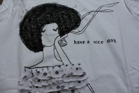 Biele tričko s nášivkou, orsay, s