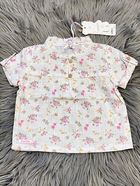 Dievčenská košeľa kvetovaná overkids (62-68), 62 / 68