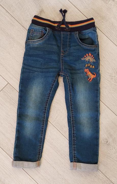 Pohodlné rifličky s dinosaurami, nutmeg,98