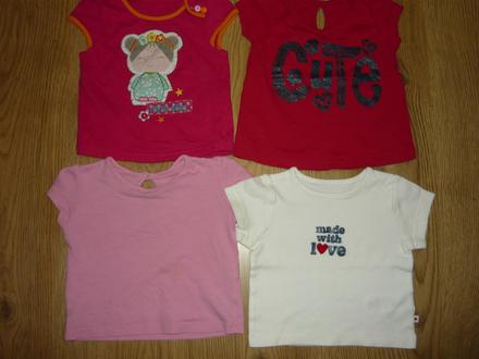 Tričká s krátkym  rukávom viac kusov  -68, baby,68