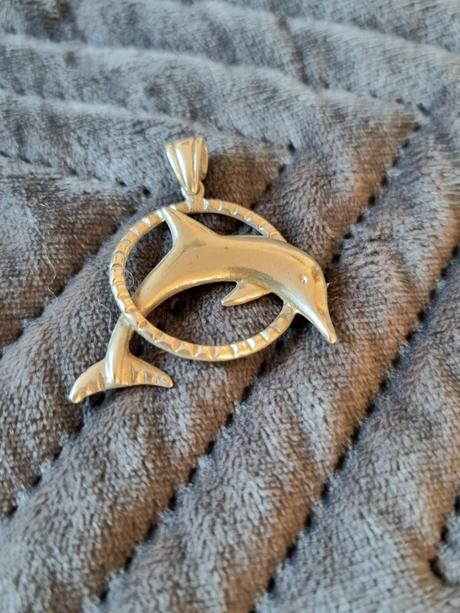 Strieborný prívesok delfín 25 mm, 