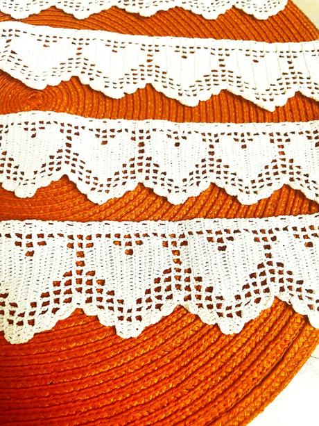 Háčkovaná vitrážka 4 ks,