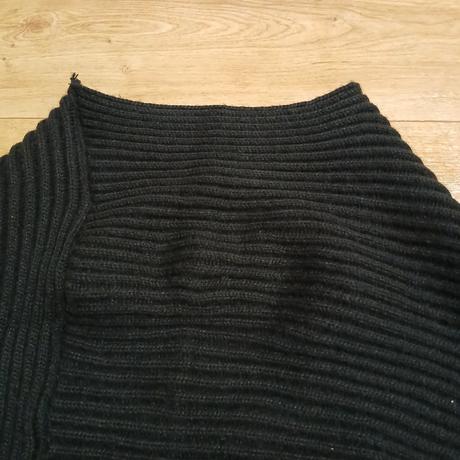 Čierne pletené teplé pončo/šál, tchibo