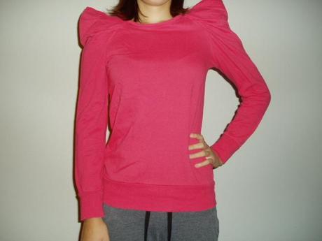 Denimco mikina s pufkovými rukávmi 34/36, denim,36