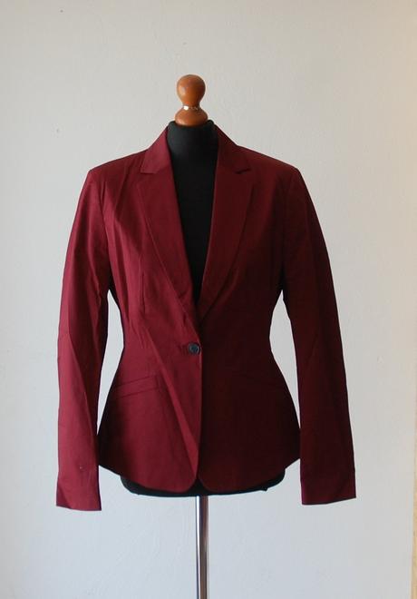 Elegantné bordové dámske sako (blejzer) 38 a 40, timeout,40