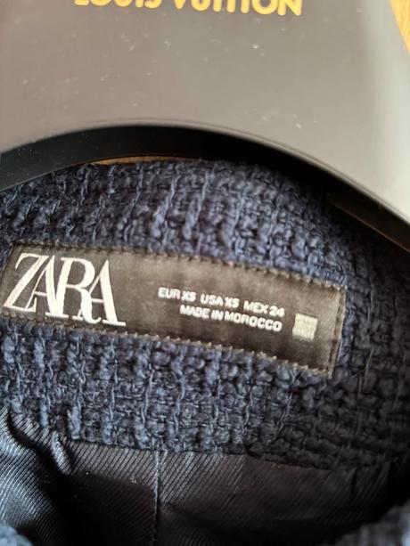 Tvídové modré sako, zara,xs