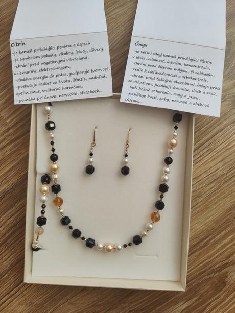 Set achát citrín ónyx,