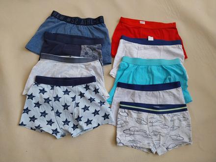 9x boxerky ..cena spolu, 128