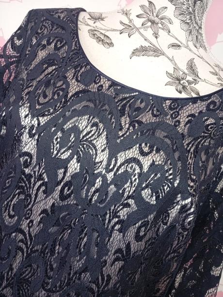 Čipkované modré šaty elena botega, 42