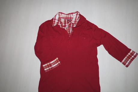 Červené tričko s 3/4 rukávom, 42