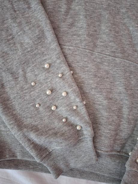 Dievčenská mikinka s perličkami, lindex,134 / 140