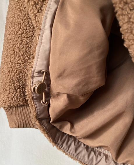 Teddy bunda s veľkým vreckom, h&m,xs