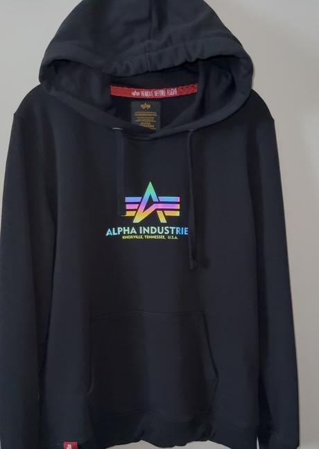 Dámska mikina alpha industries rainbow, m