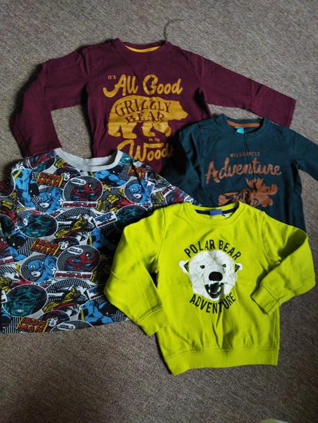 Tričká,mikina 110/116, lupilu,110