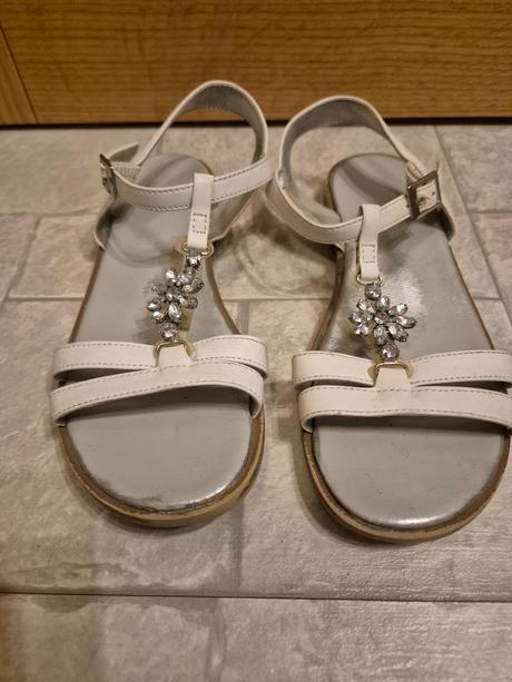 Biele sandále pre dievča 33, 33